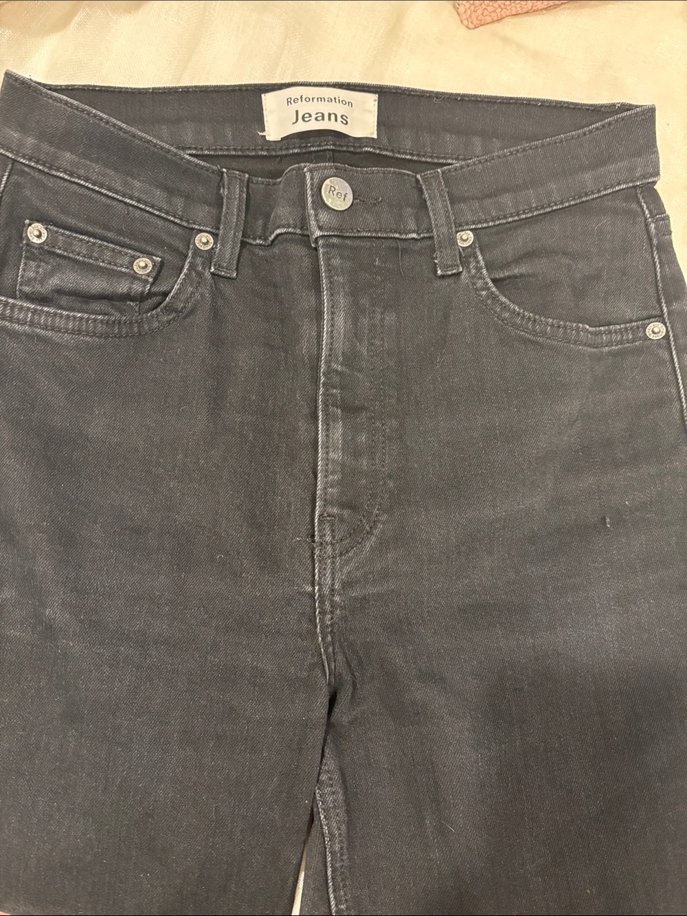 Reformation High and Skinny Black Jeans